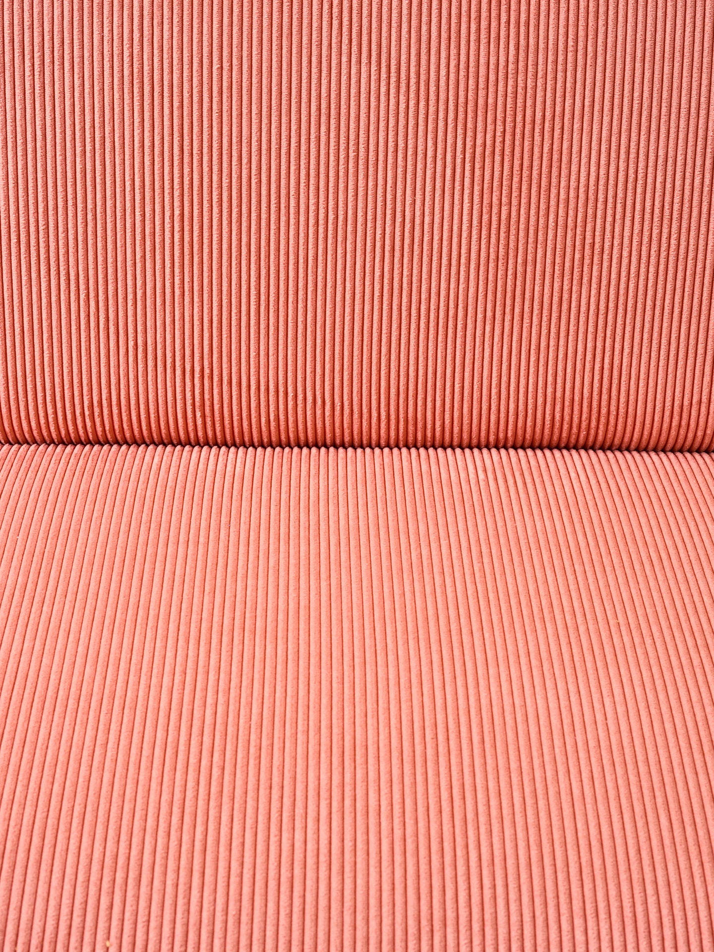 Close up of Pink Corduroy fabric upholstery