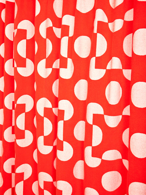 Side view of shower curtain.