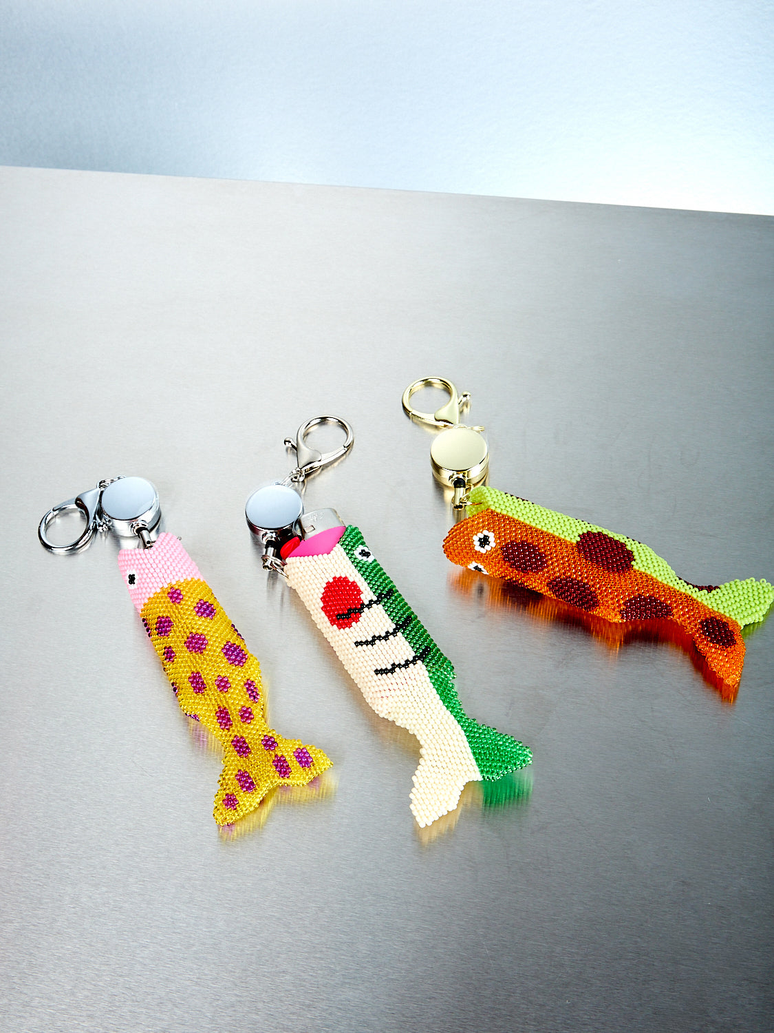 Beaded Fish Lighter Holder