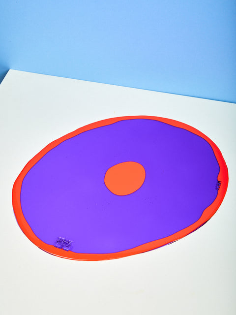 Purple and Orange Dot Table-Mates Placemat by Gaetano Pesce for Fish Design.