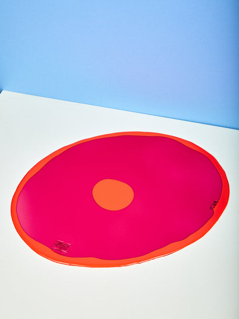 Fuchsia and Orange Dot Table-Mates Placemat by Gaetano Pesce for Fish Design.
