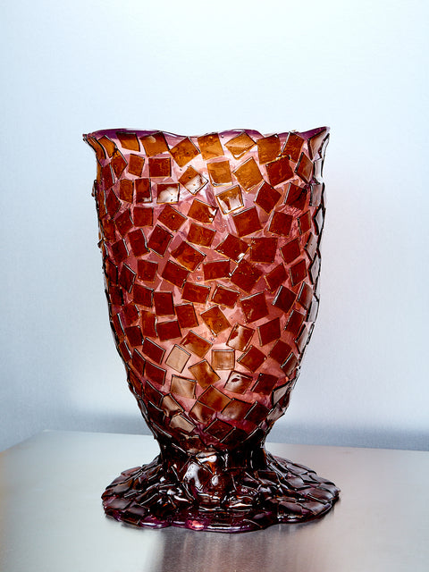 Rock Vessel in Pink Amber