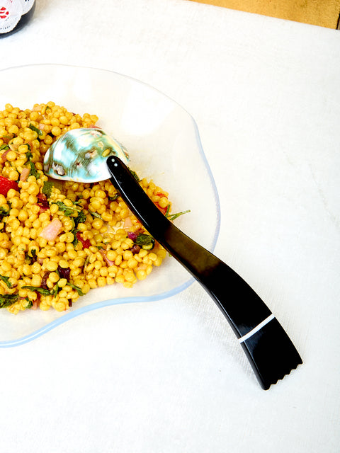 Pearl & Horn Serving Spoon