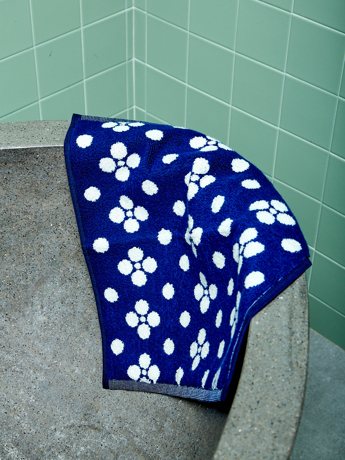 Navy Pattern Towels Set of 5