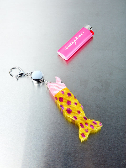 Beaded Fish Lighter Holder