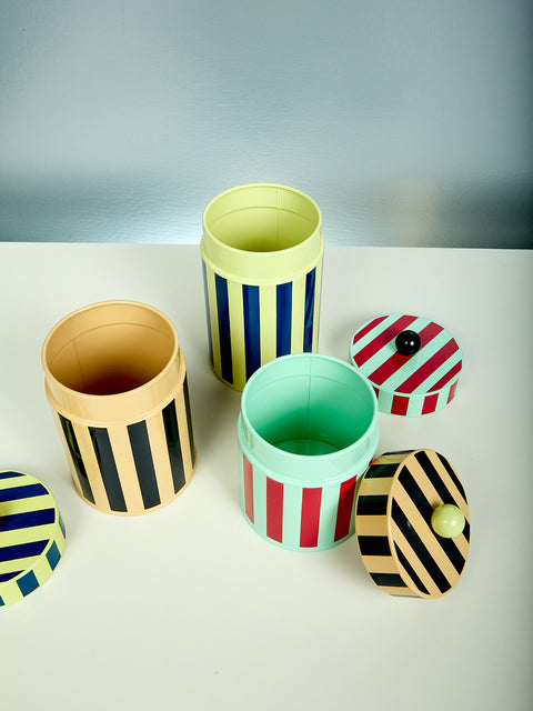 Striped Canister Set of 3