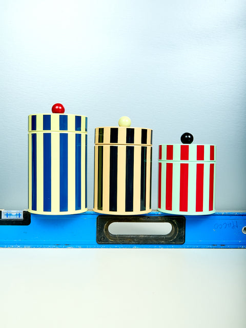 Striped Canister Set of 3