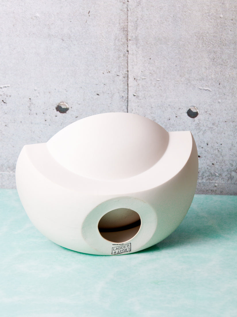The underside of the Saturn Ceramic Bowl showing its hollow form.