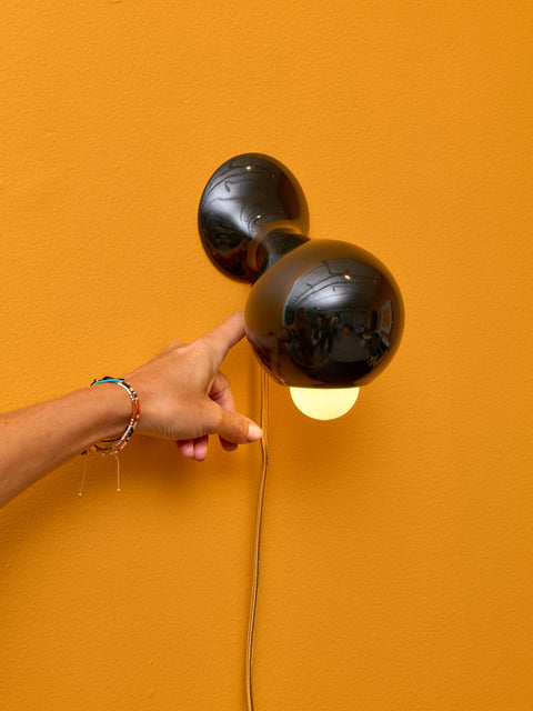 Black Gloss Little Sconce by Entler.