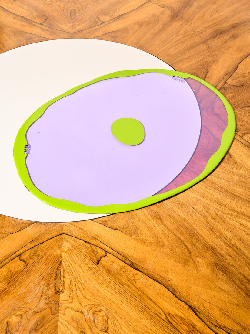 Lavender/Lime Dot Table-Mates Placemat by Gaetano Pesce for Fish Design.