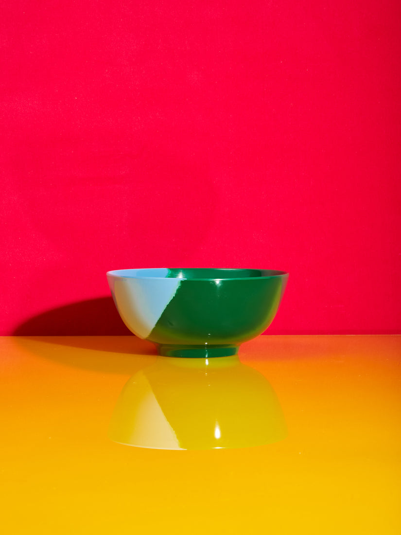 Green/Blue Melamine Bowl by Thomas Fuchs.