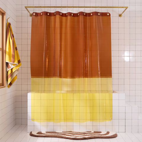 Orient Sun Shower Curtain