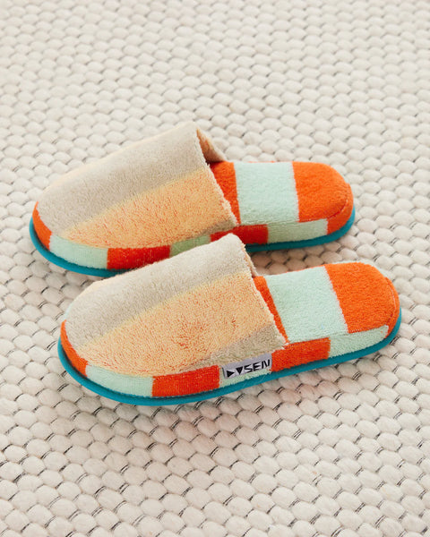 Terry Stripe Slippers