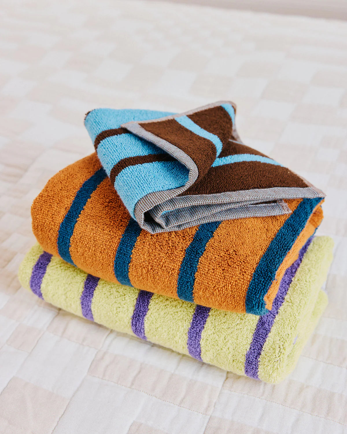 Bird Stripe Towels Set of 5
