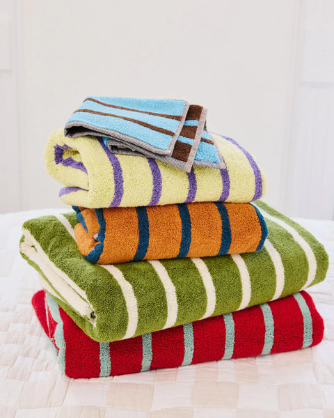 Bird Stripe Towels Set of 5