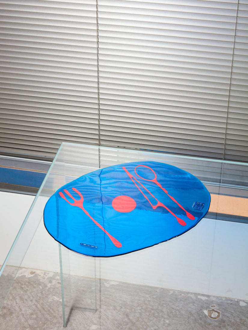 Blue Fuchsia Table-Mates Placemat by Gaetano Pesce for Fish Design.