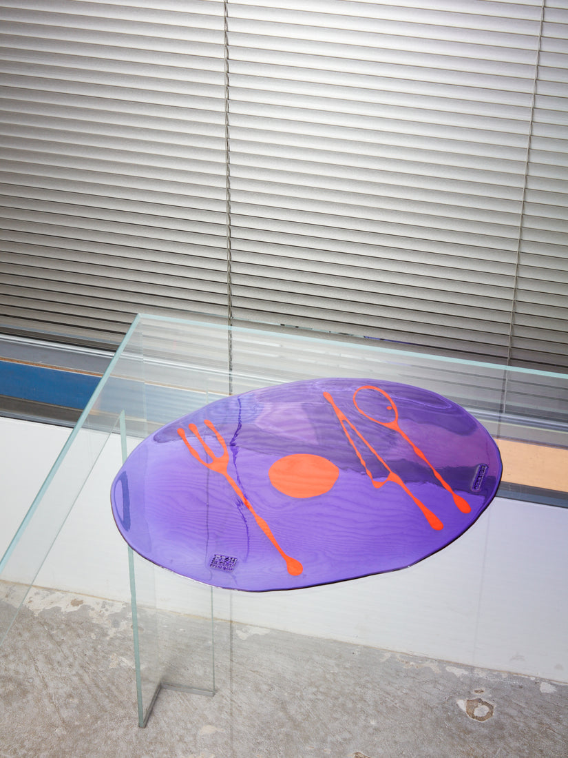 Purple Orange Table-Mates Placemat by Gaetano Pesce for Fish Design.