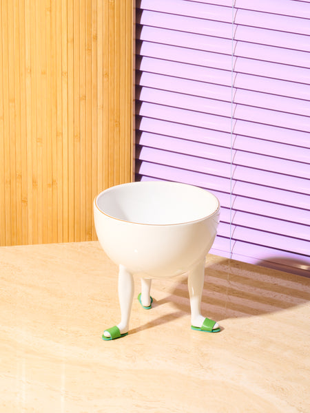 Leg Bowl with Green Slides