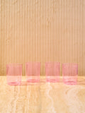 Four Pink Large Goblets by Maison Balzac.