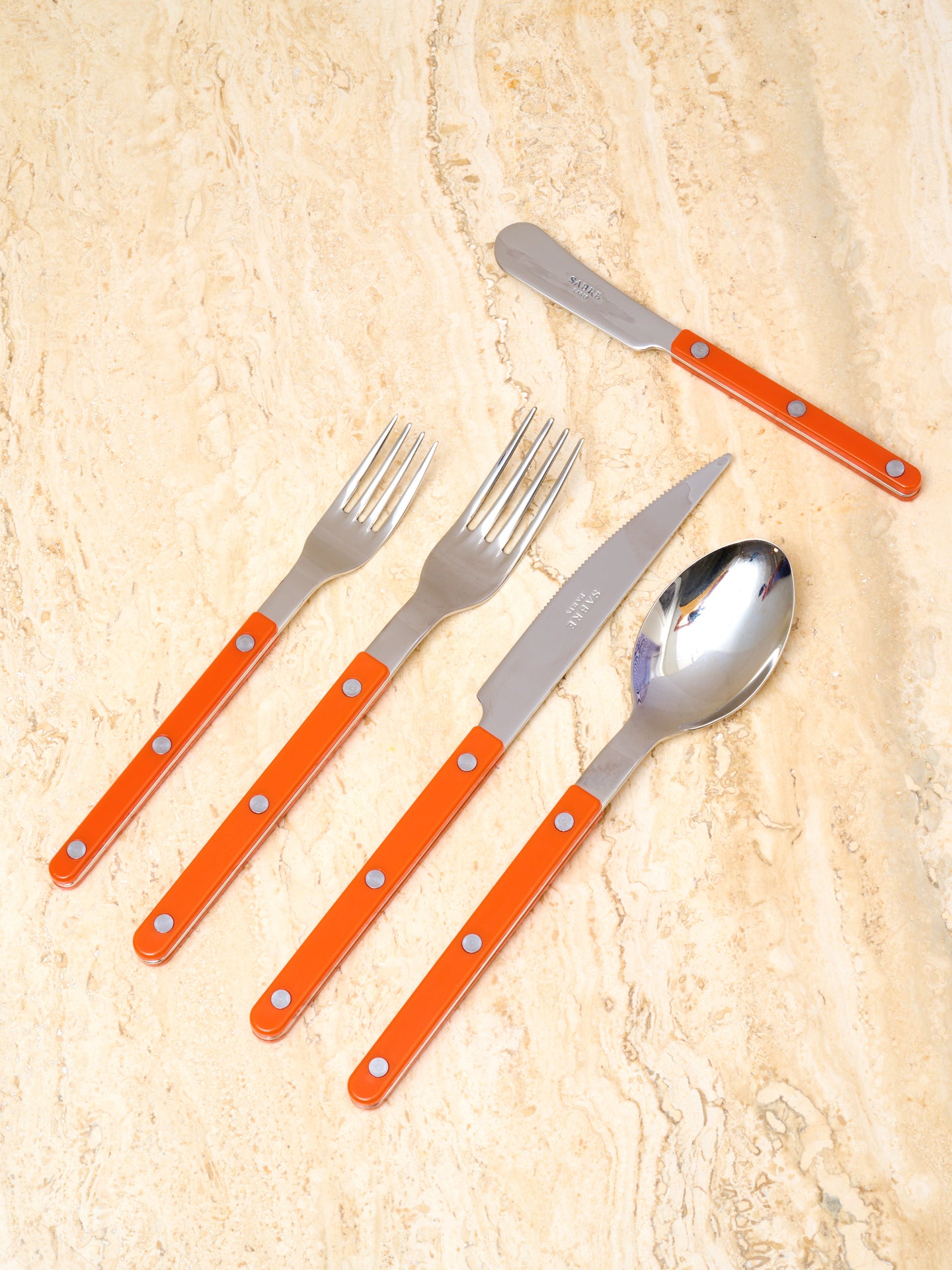 Orange Bistro Flatware by Sabre.