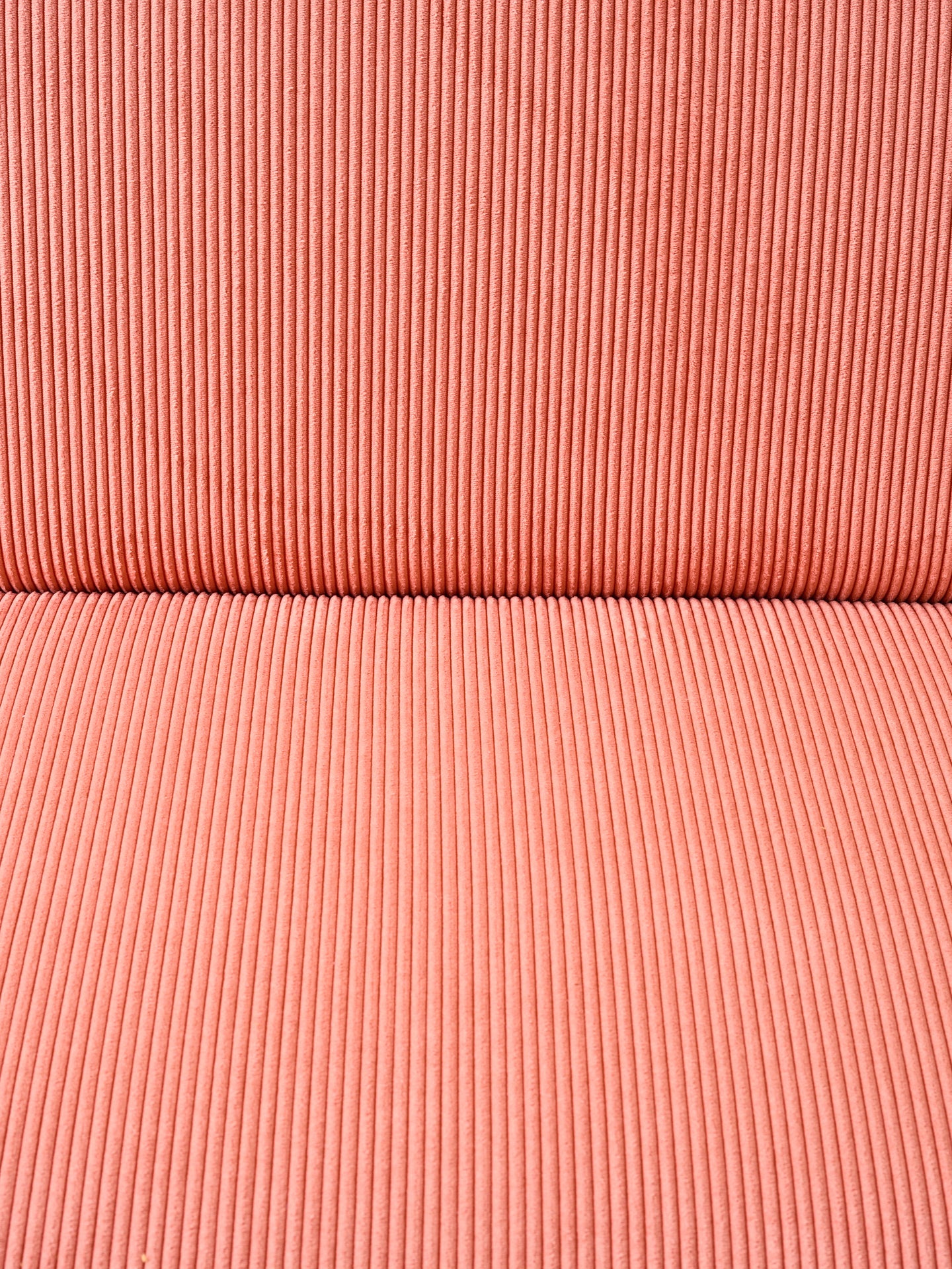 Close up of Pink Corduroy fabric upholstery