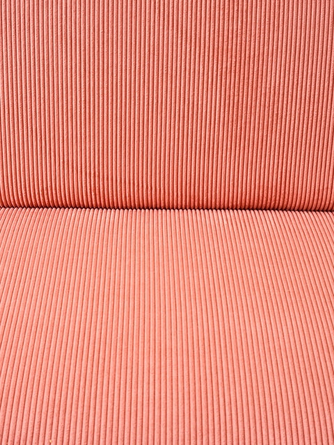 Close up of Pink Corduroy fabric upholstery