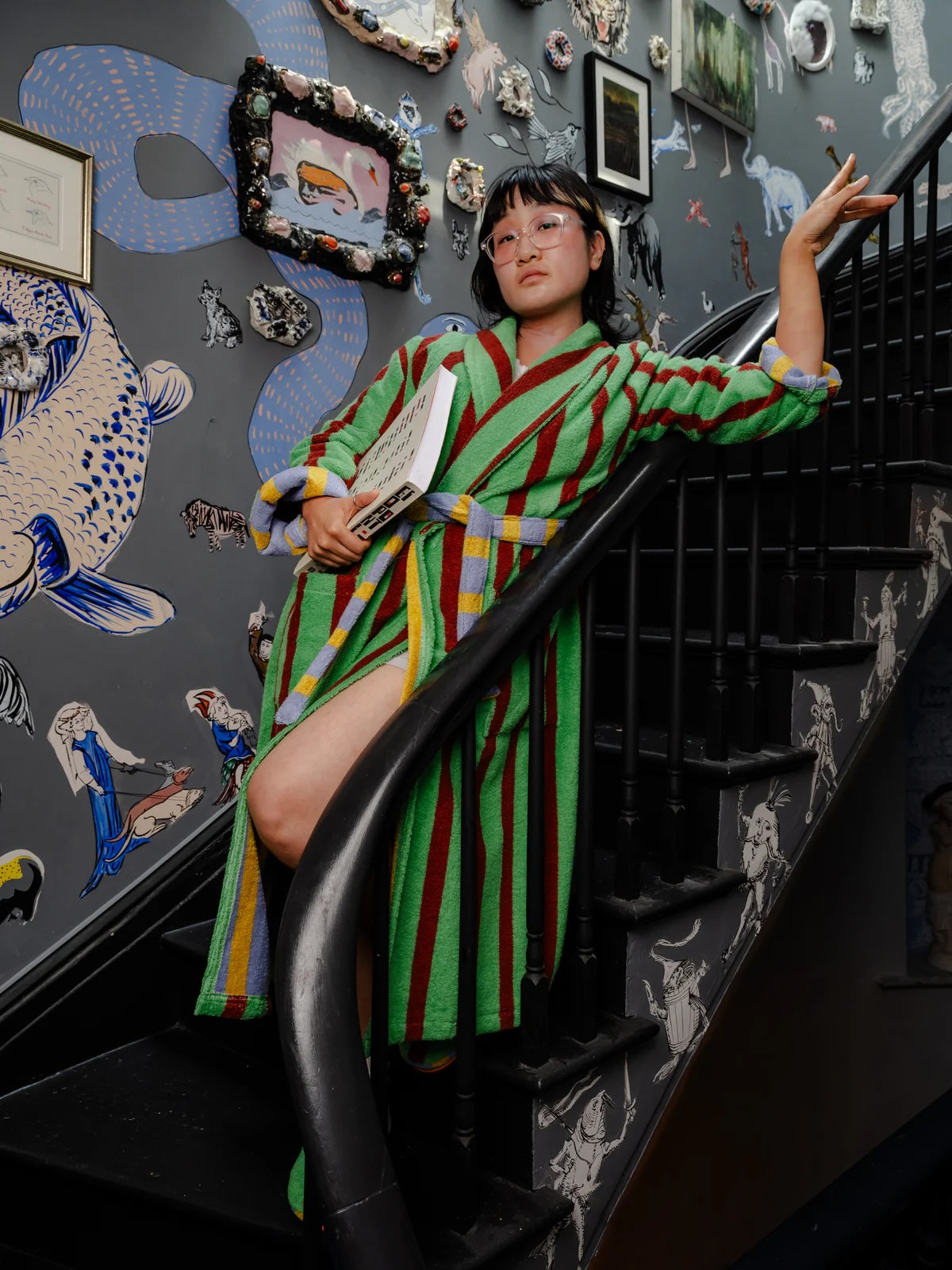 Accappatoio Junior Pretti Stripes Taglia 7 - 100% Cotone, Multicolore, Morbido E Assorbente - Foto 9