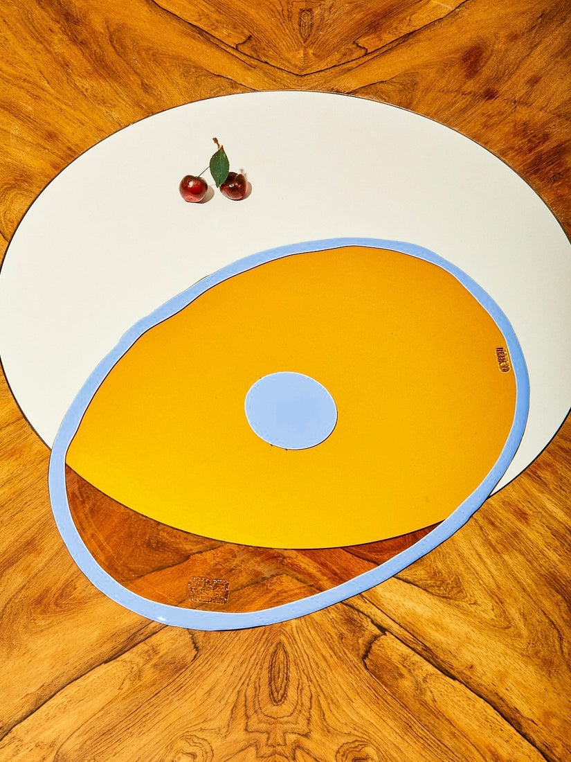 Amber/Blue Dot Table-Mates Placemat.