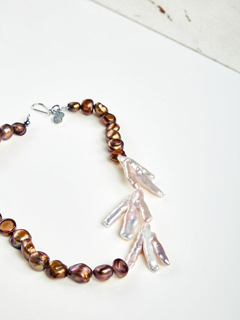 Host Necklace w. Potato & Chicken Feet Pearls