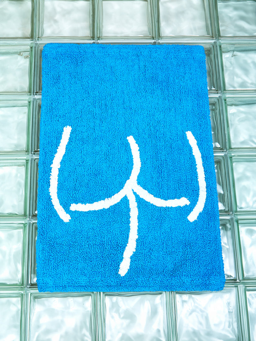Tushy Bath Mat in Blue