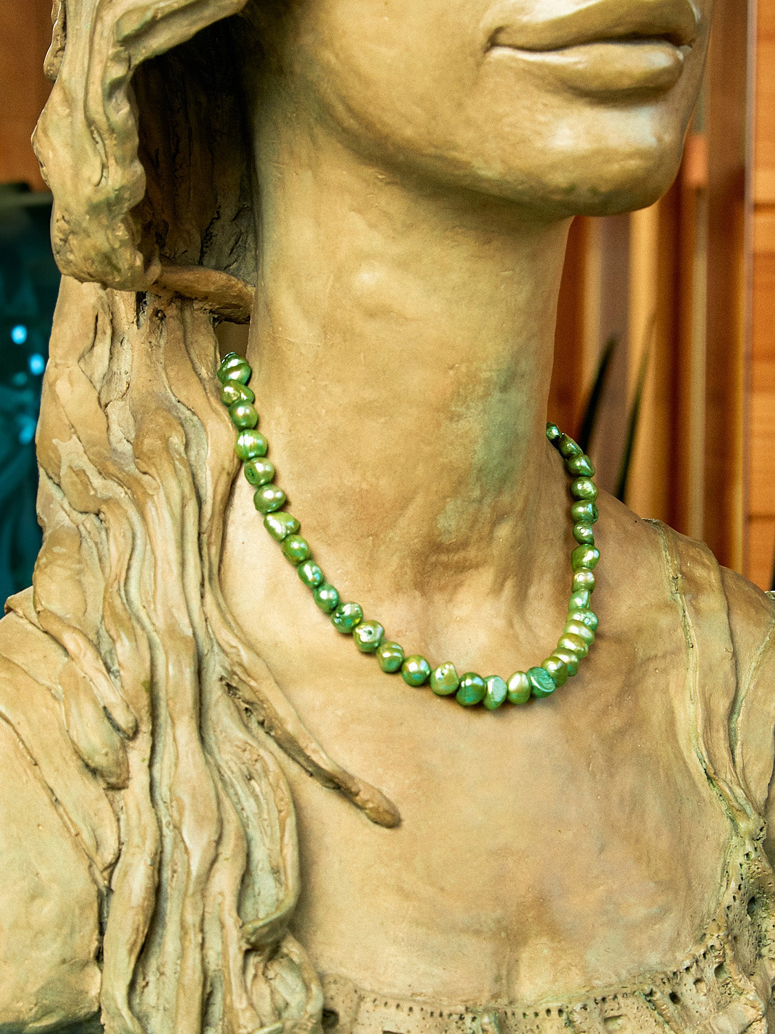 Host Necklace with English Pea Pearls