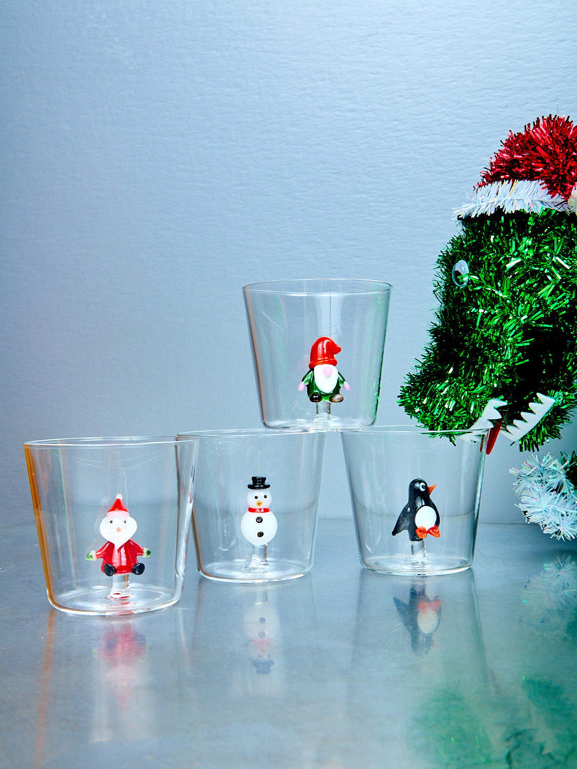 Set of 4 Holiday Cups