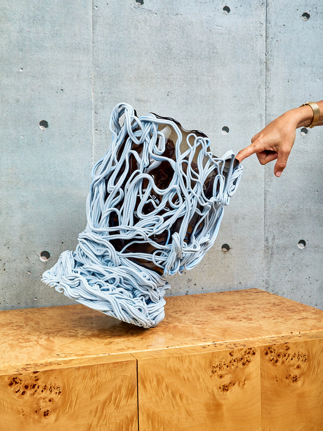 Spaghetti Special Vessel in Pastel Blue
