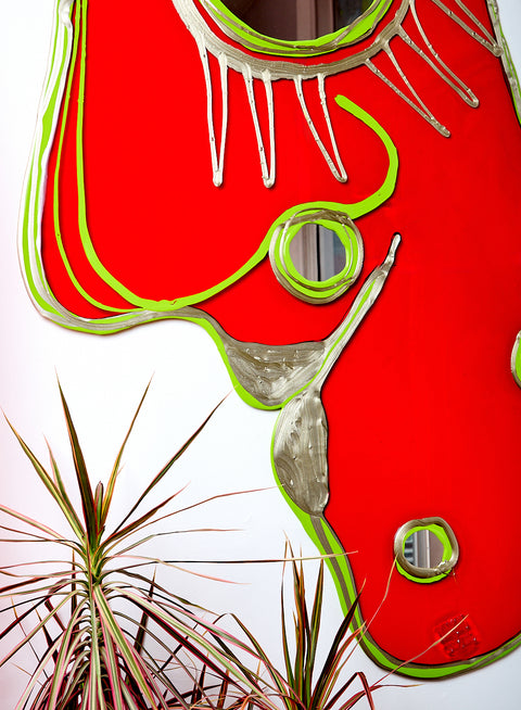 XL Look At Me Mirror in Red