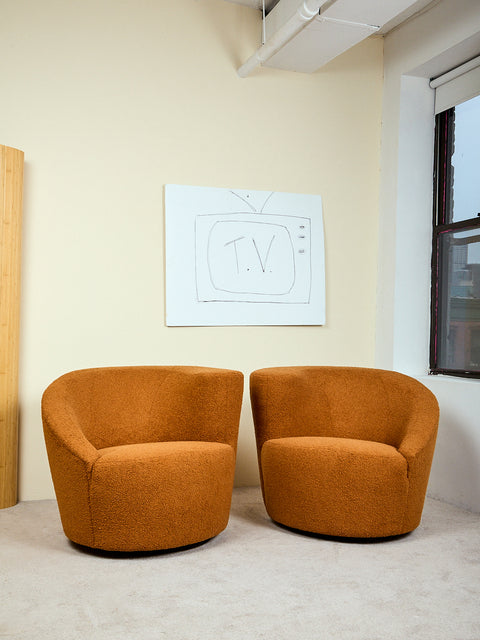 Pair of Nautilus Swivel Chairs