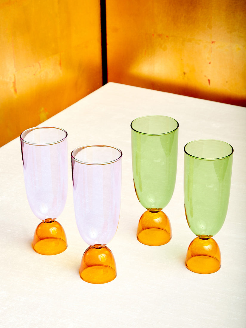 A set of 4 Coming Soon exclusive Harry Highball glasses by MaMo.