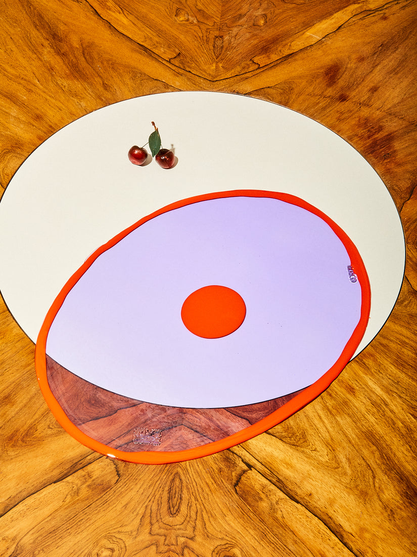 Lilac/Orange Dot Table-Mates Placemat.
