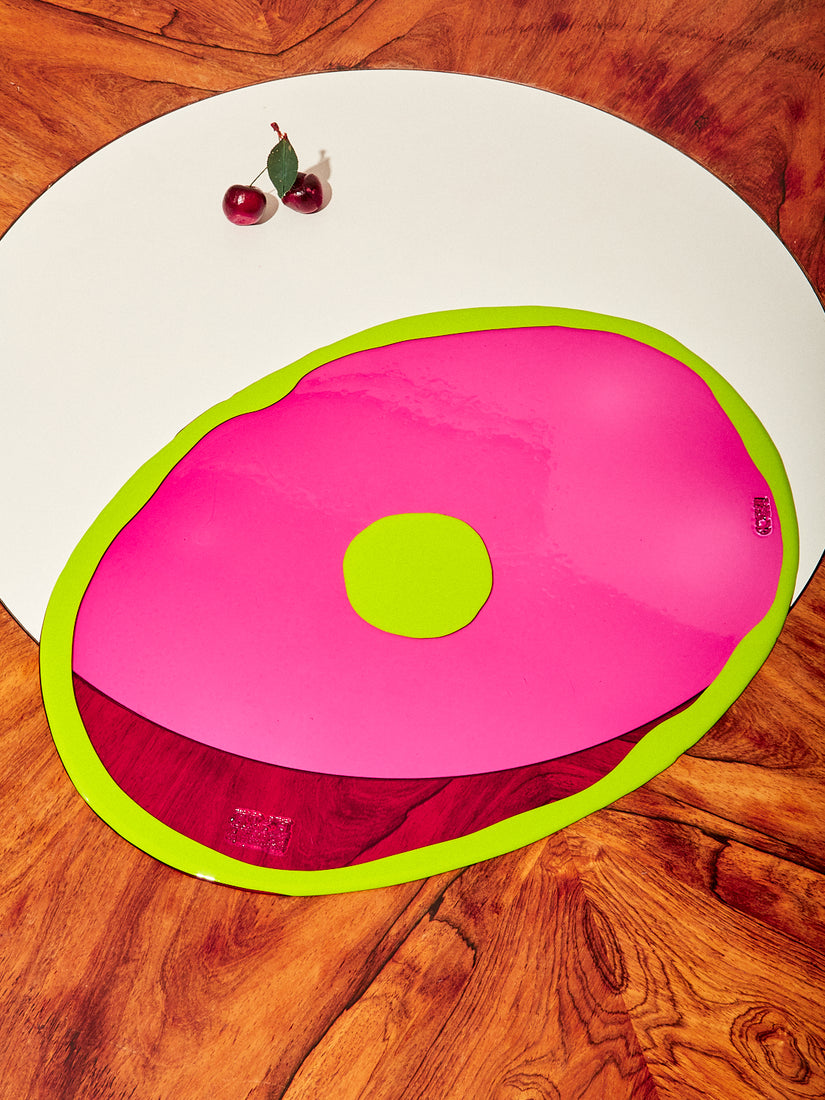 Fuchsia/Lime Dot Table-Mates Placemat by Gaetano Pesce for Fish Design.