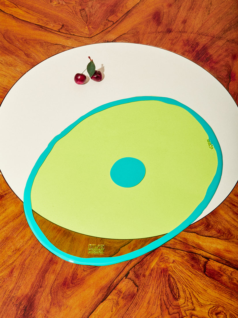 Yellow/Turquoise Dot Table-Mates Placemat by Gaetano Pesce for Fish Design.