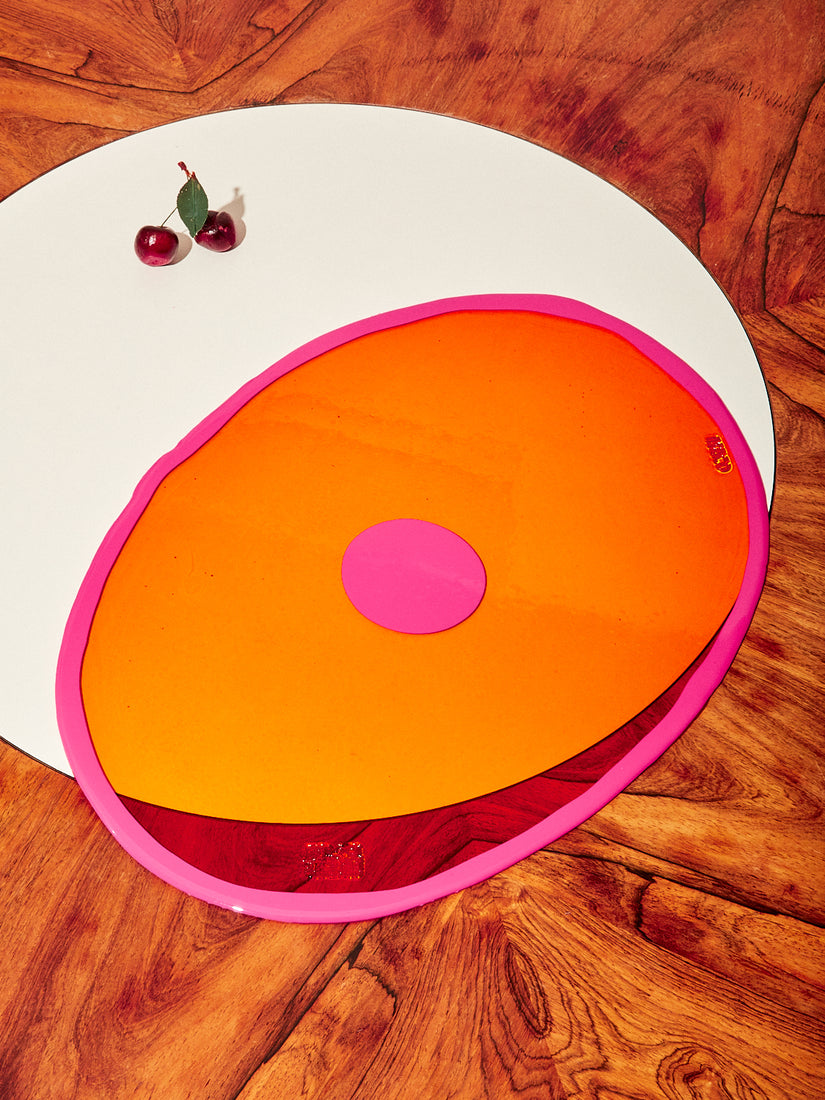 Orange/Fuchsia Dot Table-Mates Placemat by Gaetano Pesce for Fish Design.