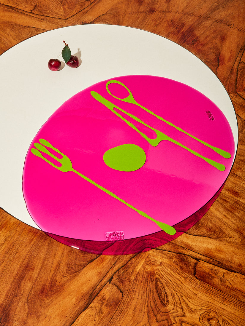 Fuchsia Lime Table-Mates Placemat by Gaetano Pesce for Fish Design.
