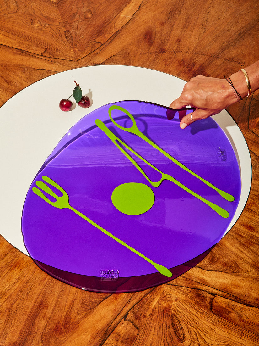 Purple Lime Table-Mates Placemat by Gaetano Pesce for Fish Design.