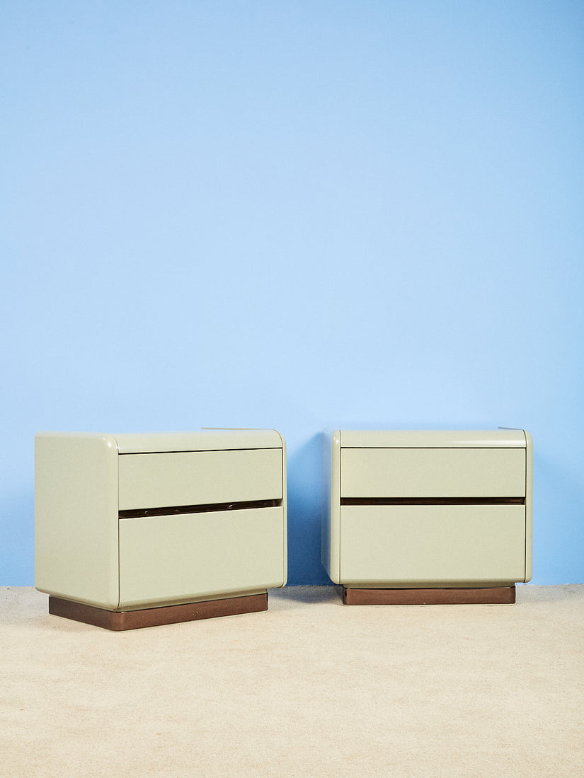 Vintage Lacquered Nightstands