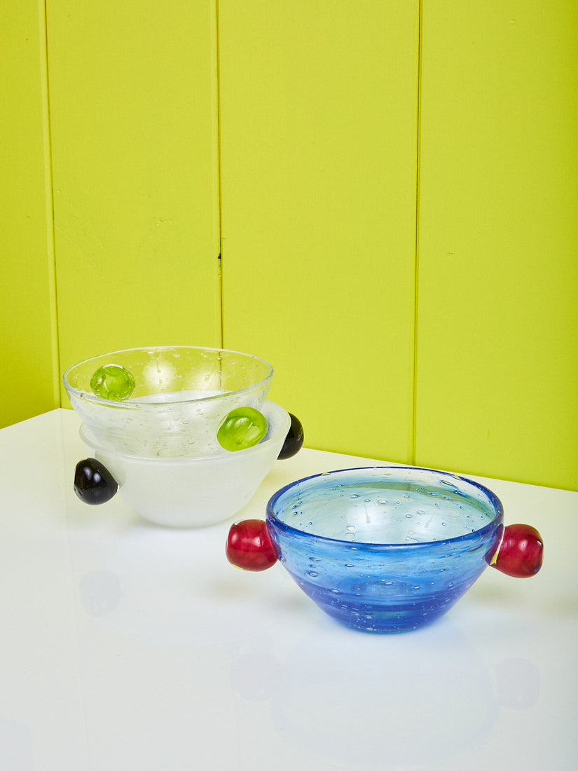 Three Glass Bubble Bowls by La Romaine Editions.