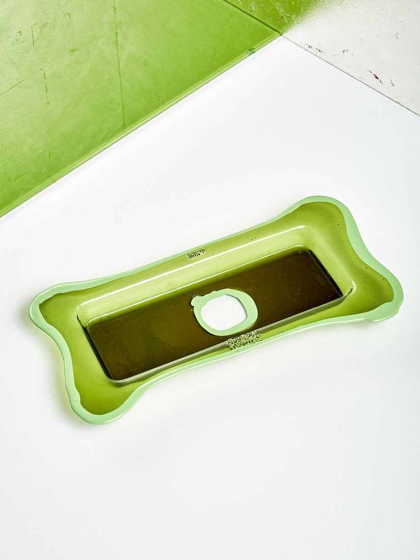 Olive and Mint Rectangular Tray by Gaetano Pesce for Fish Design.