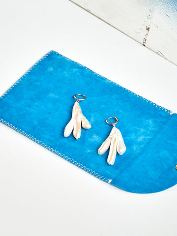 Host Earrings with Chicken Feet Pearls