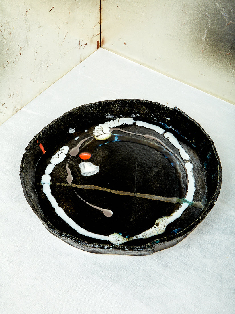 Black Ceramic Platter