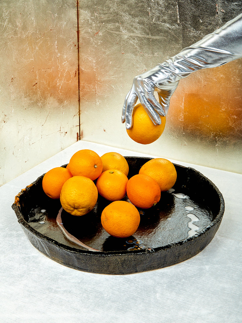 Black Ceramic Platter