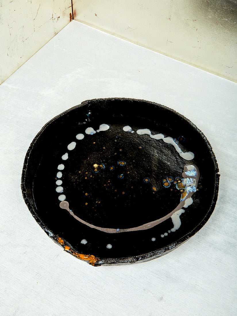 Black Ceramic Platter