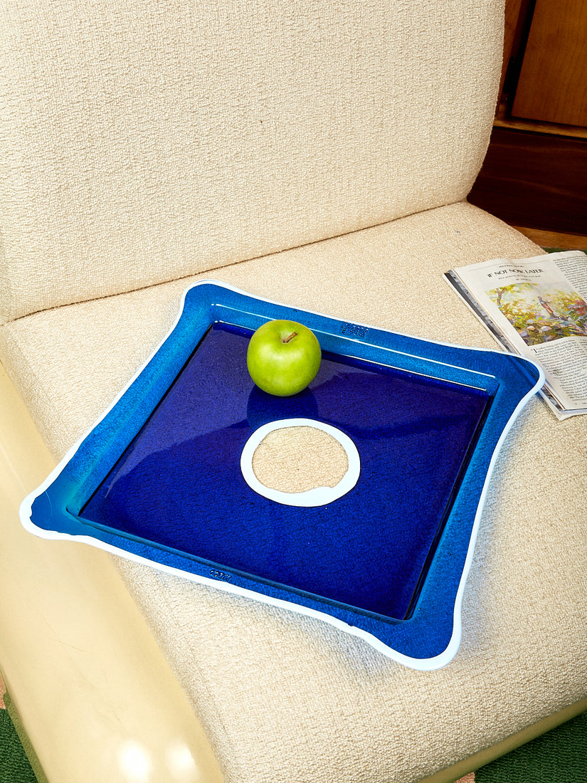Large Square Tray in Blue